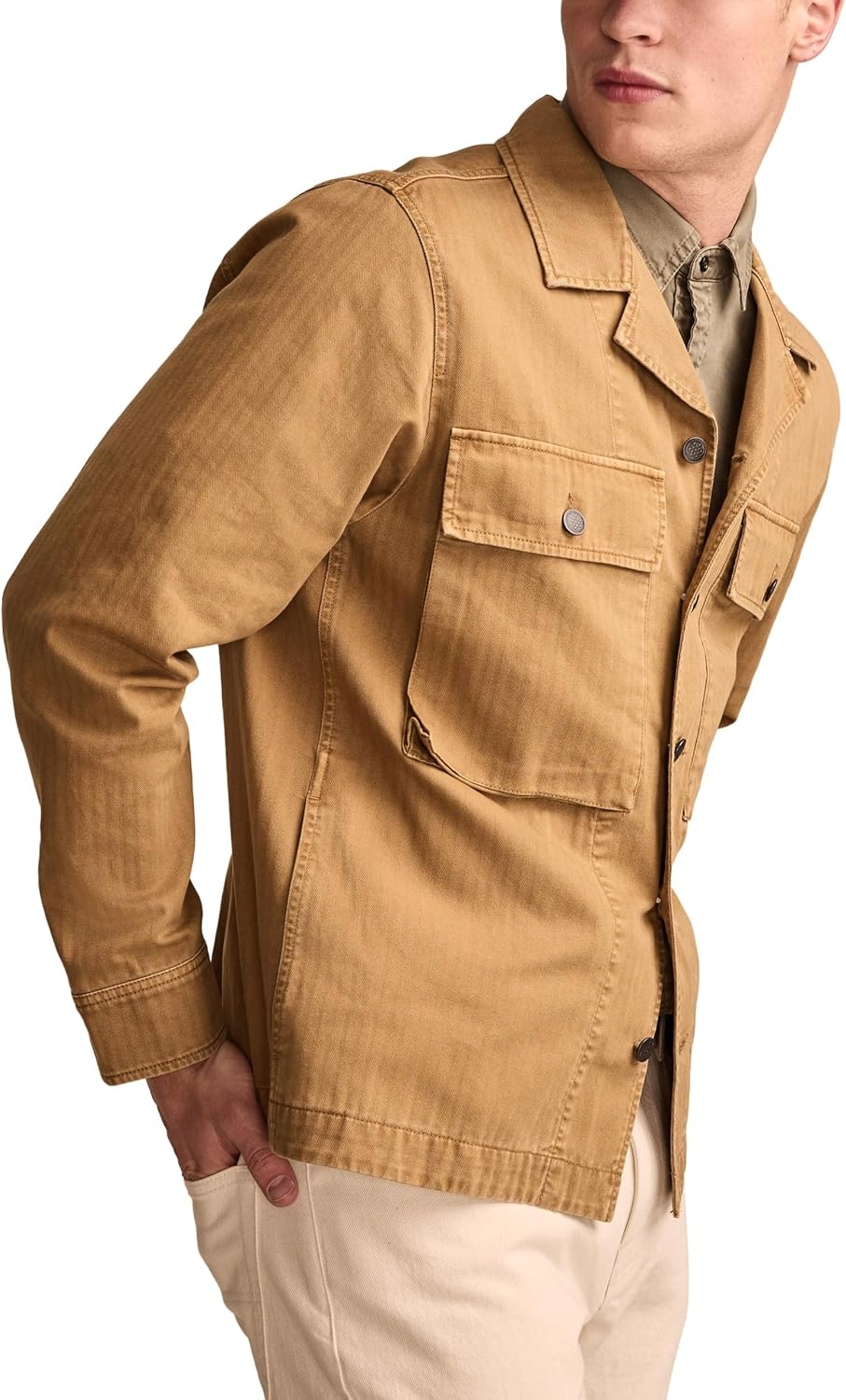 image:imageLucky Brand Mens Military Shirt JacketAntique Bronze
