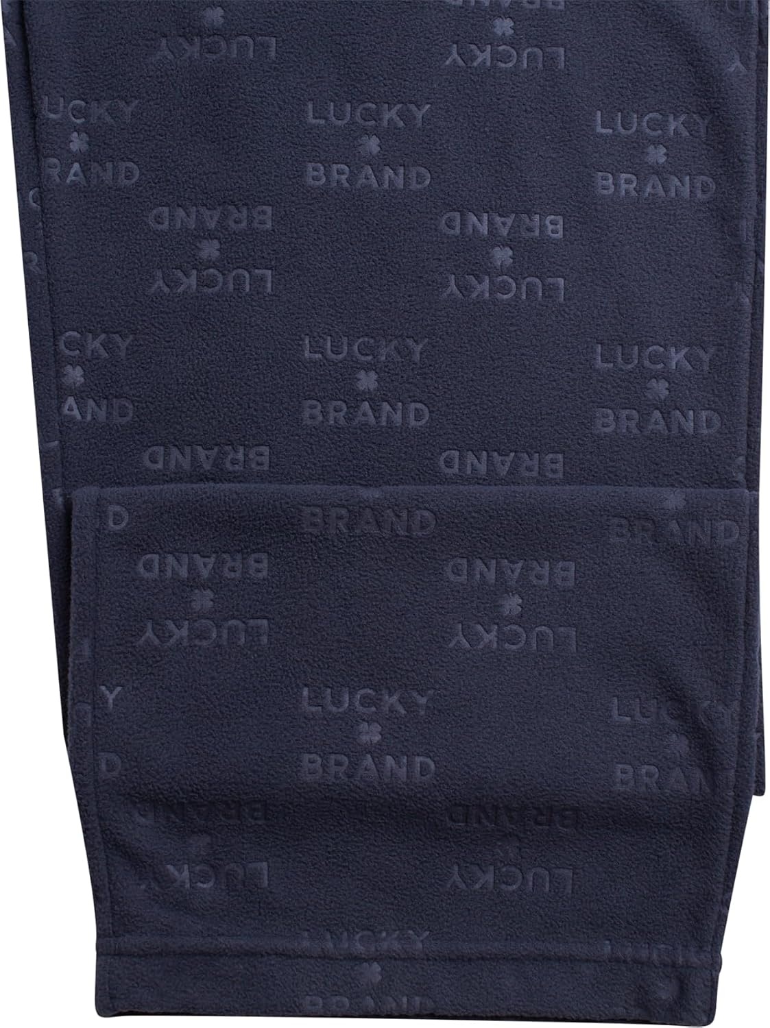 image:imageLucky Brand Mens Pajama Pants 30 Inseam Lightweight Fleece Plaid Pants for Men Classic Lounge PJ Sleepwear BottomsMood Indigo With Embossed Logo