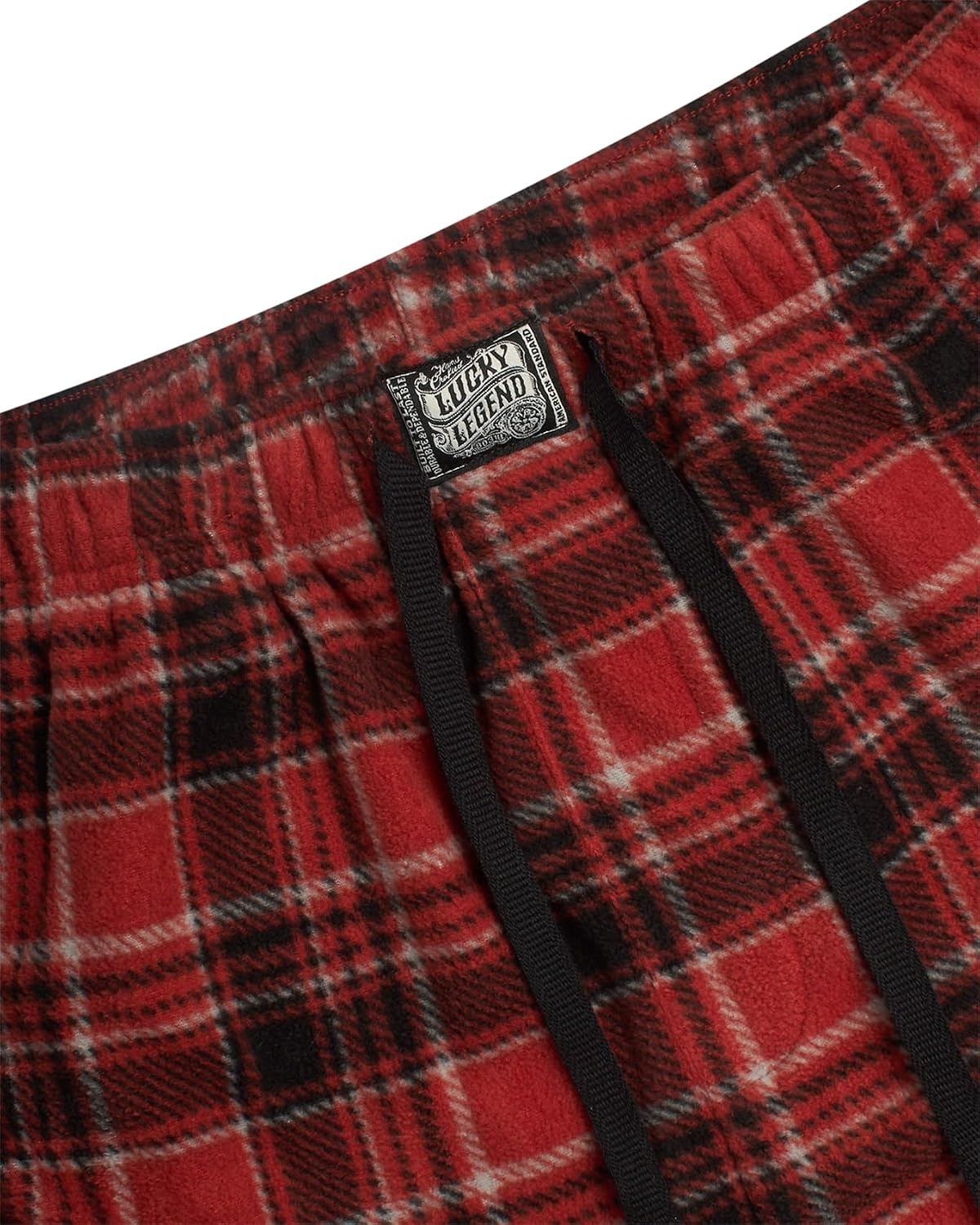 image:imageLucky Brand Mens Pajama Pants 30 Inseam Lightweight Fleece Plaid Pants for Men Classic Lounge PJ Sleepwear BottomsRed Ochre