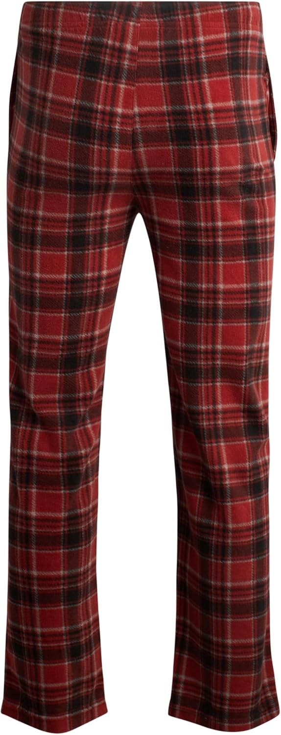 image:imageLucky Brand Mens Pajama Pants 30 Inseam Lightweight Fleece Plaid Pants for Men Classic Lounge PJ Sleepwear BottomsRed Ochre