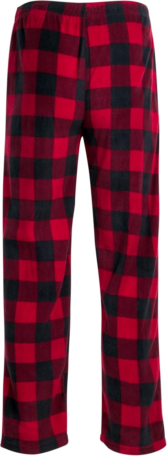 image:imageLucky Brand Mens Pajama Pants 30 Inseam Lightweight Fleece Plaid Pants for Men Classic Lounge PJ Sleepwear BottomsRed Print