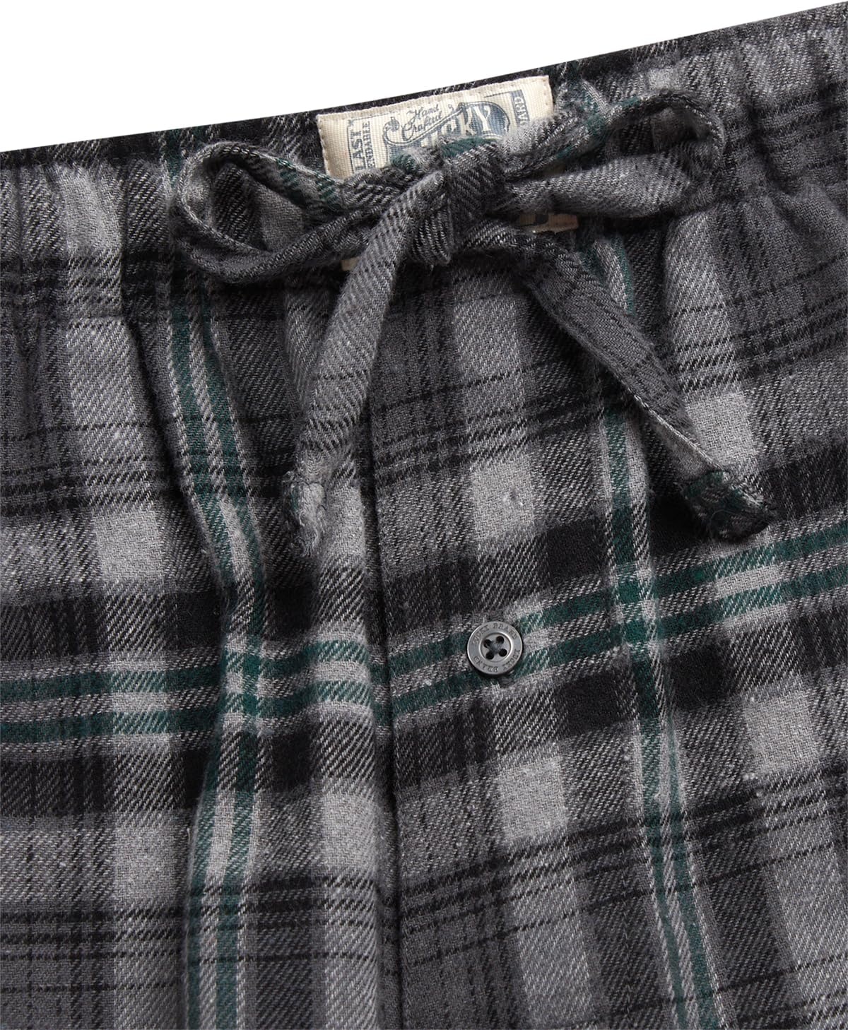 image:imageLucky Brand Mens Pajama Set Long Sleeve Tee amp 30in Fleece Pajama Pants Relaxed StraightLeg Fit with an Adjustable Drawstring Cozy Brushed Bottoms Pair with a Soft TopJet BlackMedium Grey Plaid