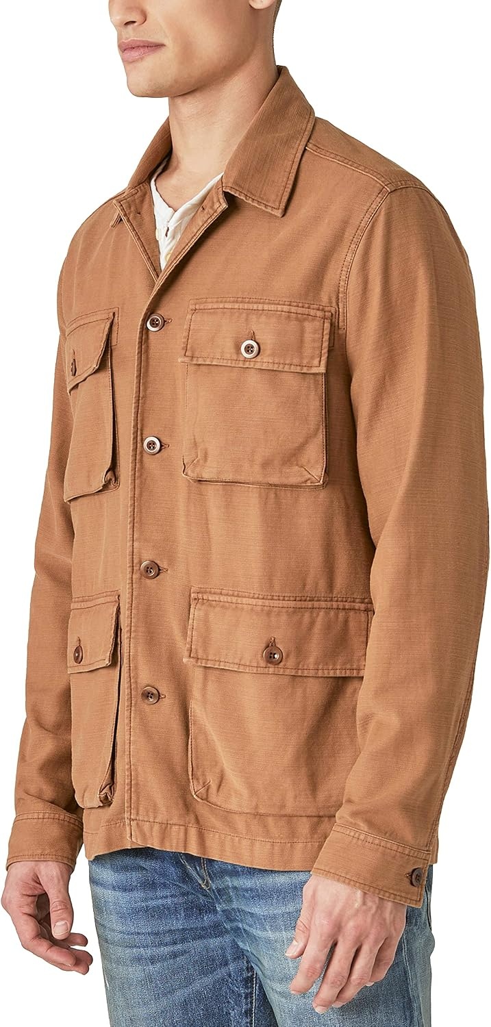 image:imageLucky Brand Mens Slub Twill Military JacketTwill