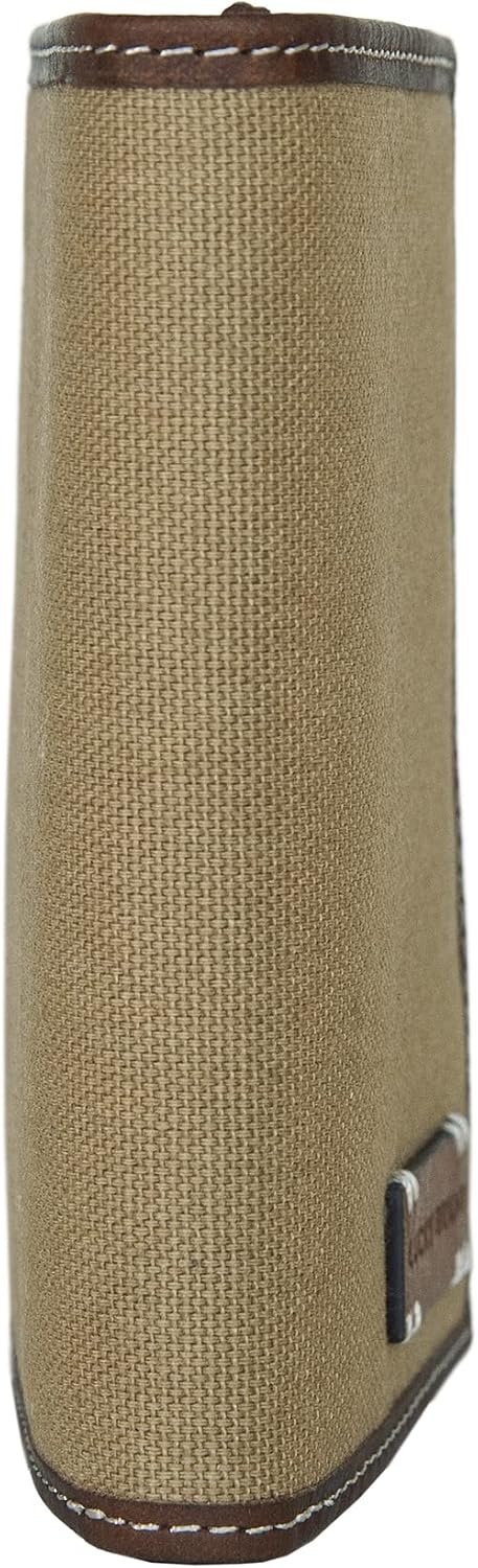 image:imageLucky Brand Mens Smooth Leather Trifold Wallet with RFID Blocking Lining 6 Card Slots and Large Bill Pocket BlackCanvasLeather Khaki