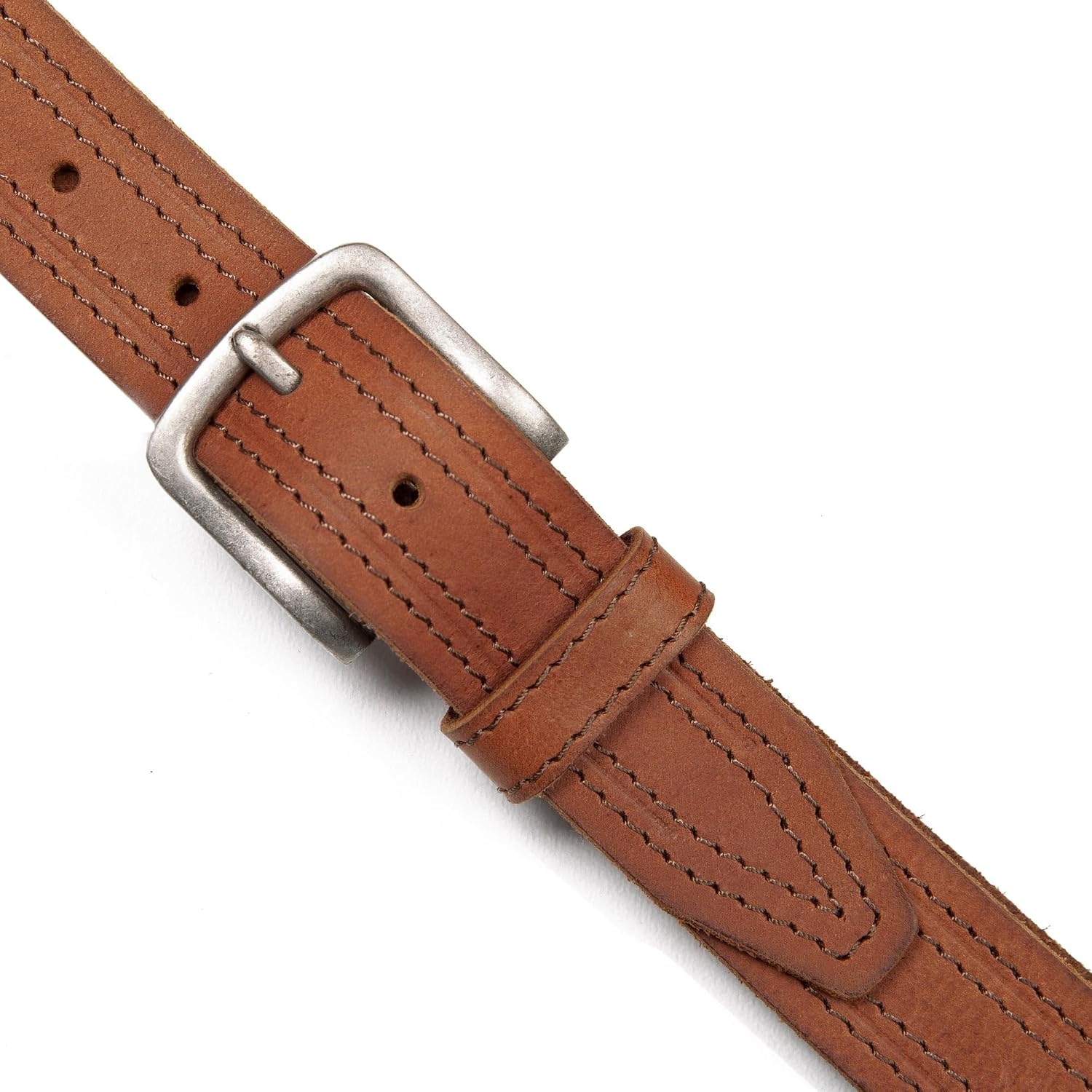 image:imageLucky Brand Mens Stitched Genuine Leather Belt Classic Casual Dress Everyday Western Metal BuckleAntiqued Leather Tan