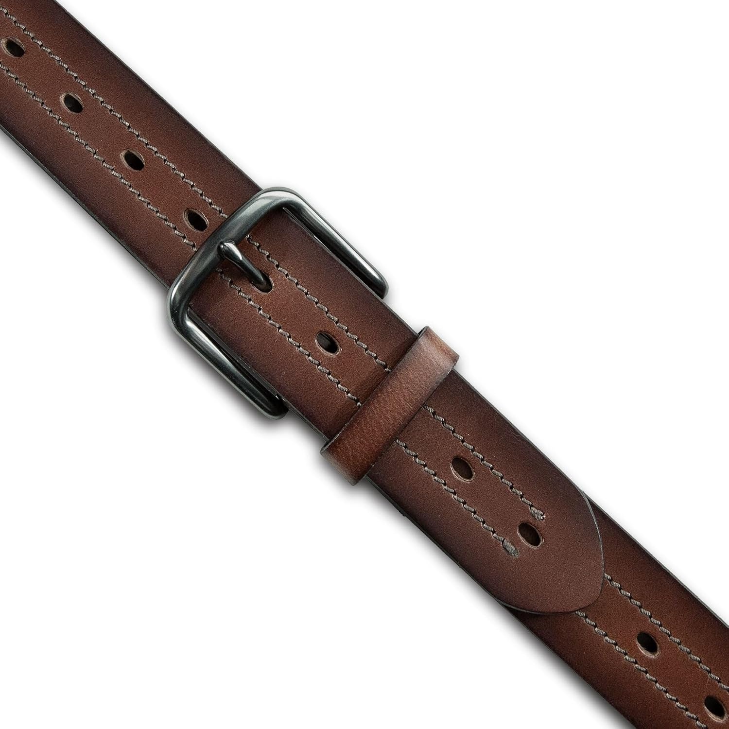 image:imageLucky Brand Mens Stitched Genuine Leather Belt Classic Casual Dress Everyday Western Metal BuckleStitch Detail Brown