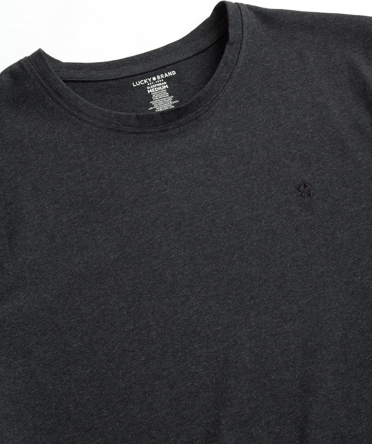 image:imageLucky Brand Mens TShirt Classic Fit Cotton Blend Stretch Crewneck Tee Premium Fabric with Flexible Feels Incredibly Soft Casual Everyday Tee Layers Easily or Worn AloneCharcoal Heather
