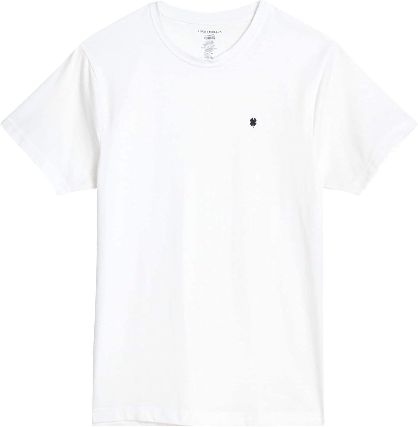 image:imageLucky Brand Mens TShirt Classic Fit Cotton Blend Stretch Crewneck Tee Premium Fabric with Flexible Feels Incredibly Soft Casual Everyday Tee Layers Easily or Worn AloneWhite