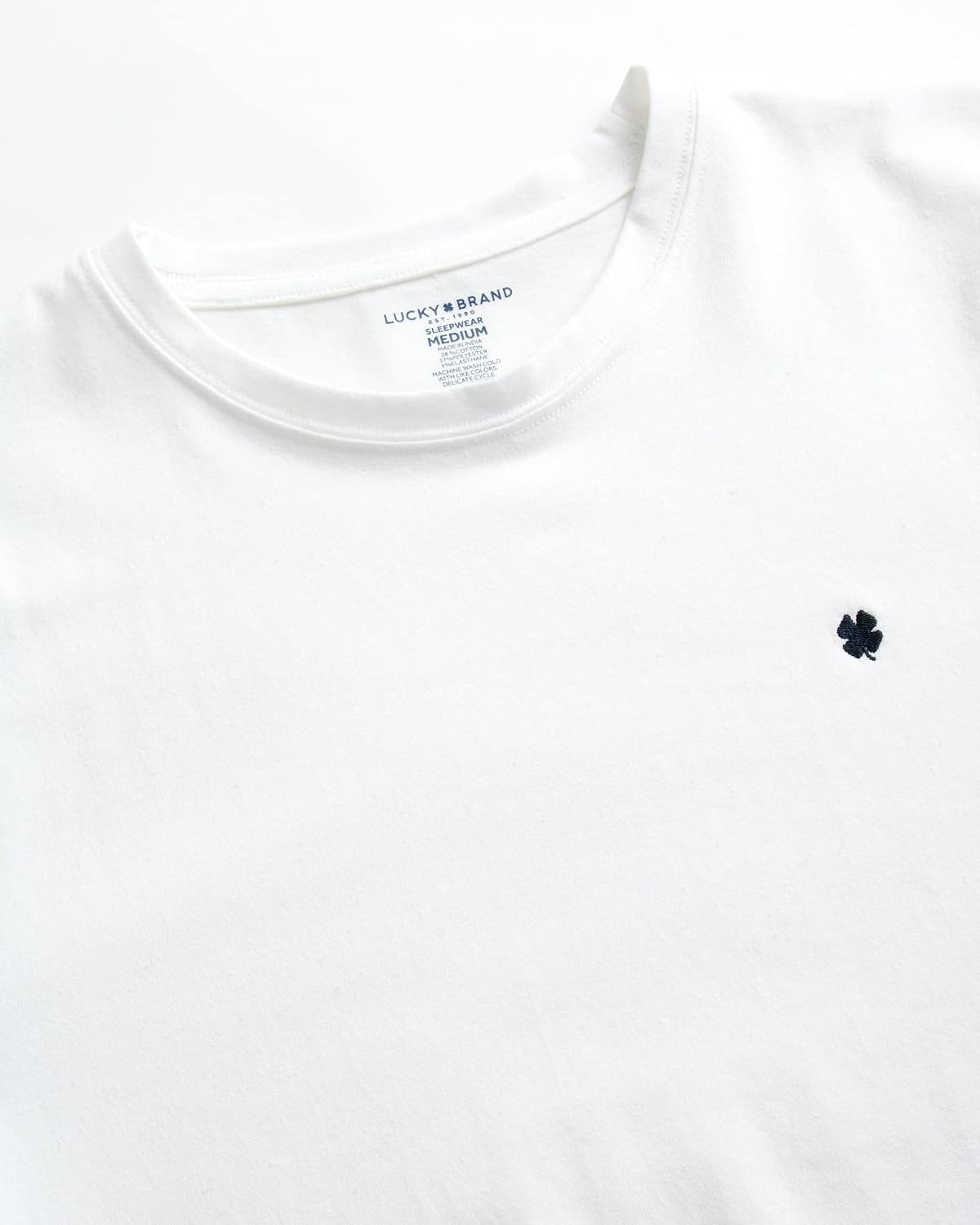 image:imageLucky Brand Mens TShirt Classic Fit Cotton Blend Stretch Crewneck Tee Premium Fabric with Flexible Feels Incredibly Soft Casual Everyday Tee Layers Easily or Worn AloneWhite