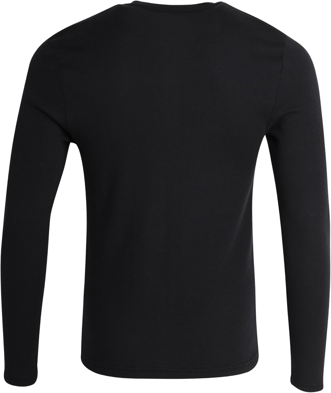 image:imageLucky Brand Mens Thermal Long Sleeve Waffle Henley Shirt Pajama Sleepwear TagFree Comfort 3Button Henley Placket Waffle Knit Thermal Fabric Ideal For LayeringJet Black