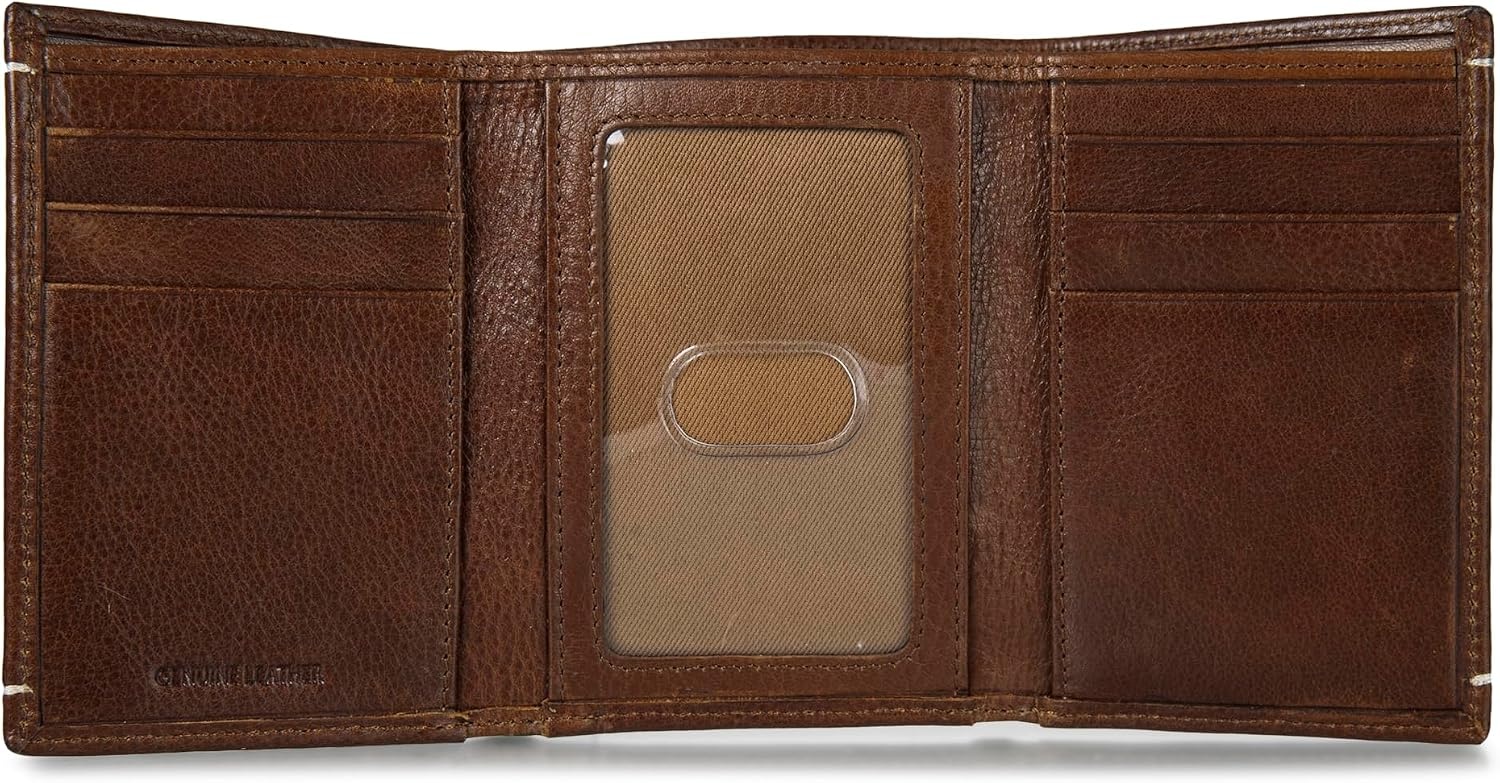 image:imageLucky Brand Mens Trifold Wallet Id Window Card Slots Leather Organization Durable Stylish