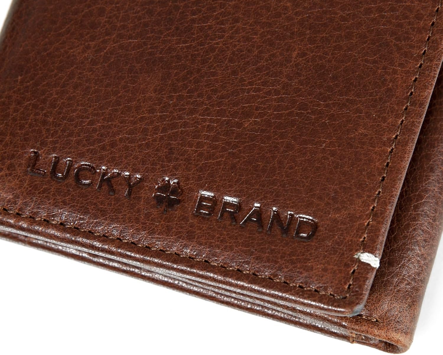 image:imageLucky Brand Mens Trifold Wallet Id Window Card Slots Leather Organization Durable Stylish