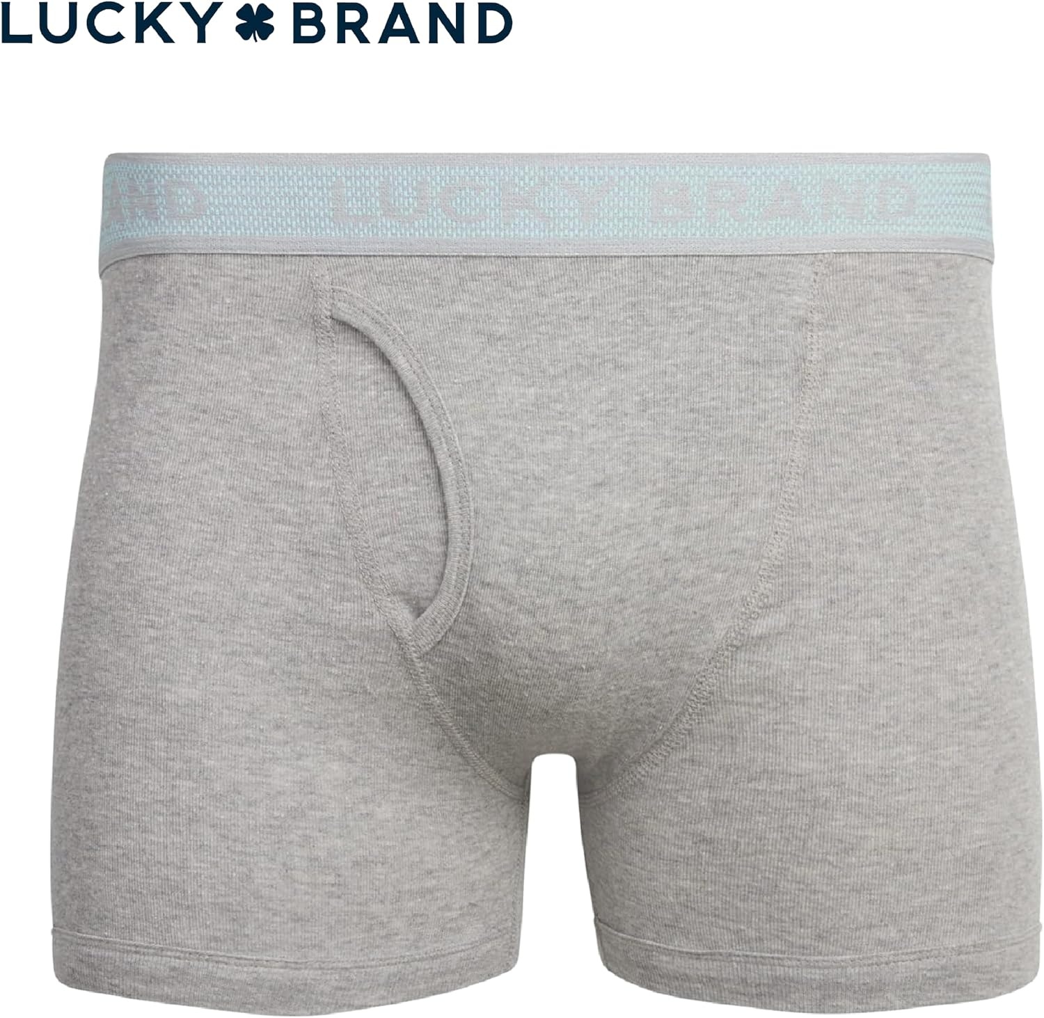 image:imageLucky Brand Mens Underwear Boxer Briefs 3 Pack Soft Cotton Blend Boxers for Men with Functional Fly Pouch 6 InseamBlackStripeGrey