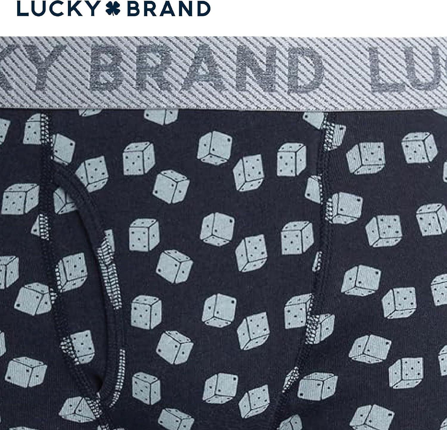 image:imageLucky Brand Mens Underwear Boxer Briefs 3 Pack Soft Cotton Blend Boxers for Men with Functional Fly Pouch 6 InseamBlue HeatherPrintCharcoal