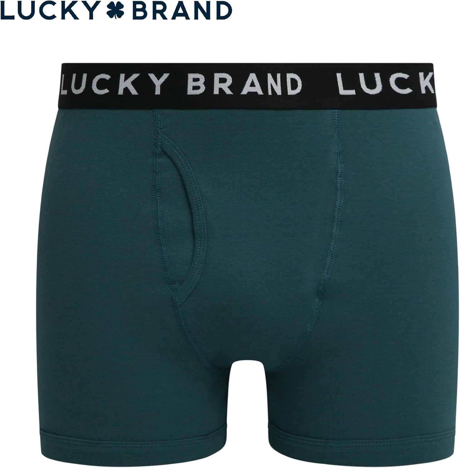 image:imageLucky Brand Mens Underwear Boxer Briefs 3 Pack Soft Cotton Blend Boxers for Men with Functional Fly Pouch 6 InseamCharcoal Heather GreyJet Black PrintTeal