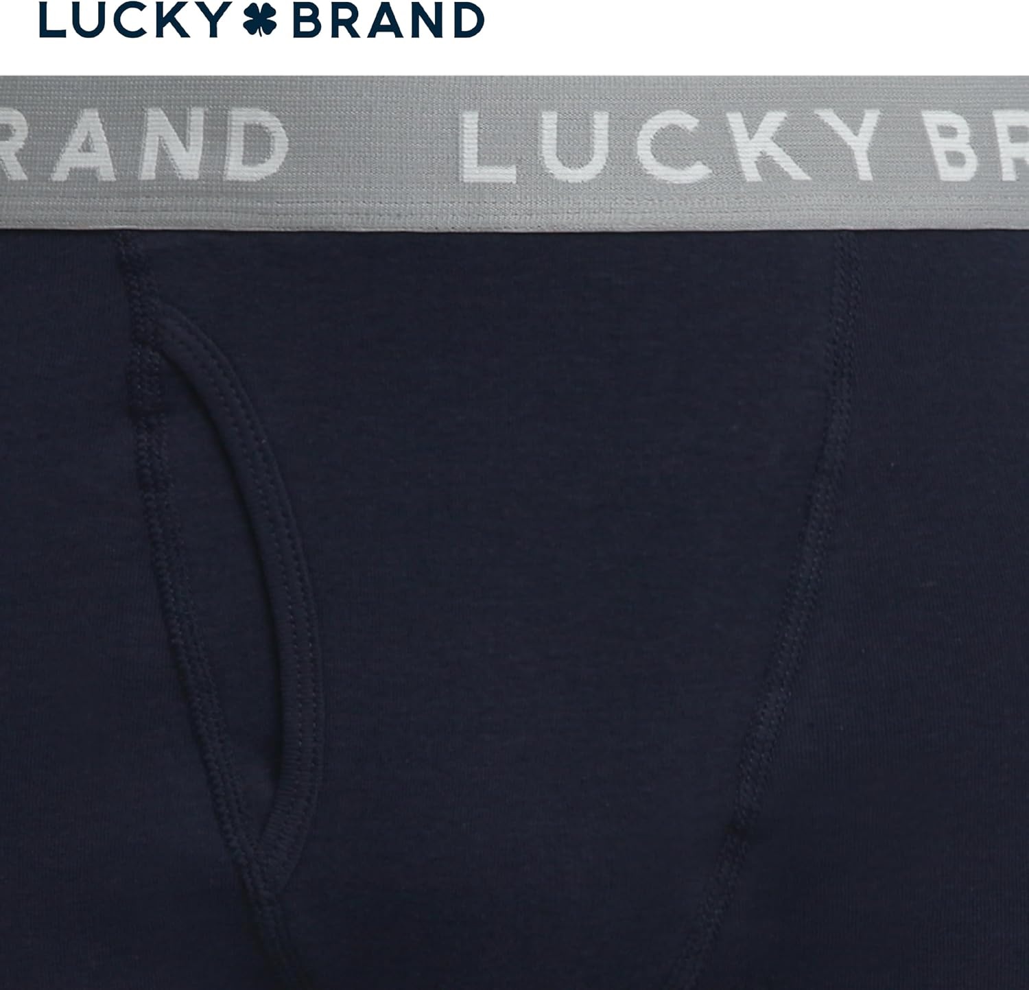 image:imageLucky Brand Mens Underwear Boxer Briefs 3 Pack Soft Cotton Blend Boxers for Men with Functional Fly Pouch 6 InseamHeather GreyVintage Indigo PrintMood Indigo