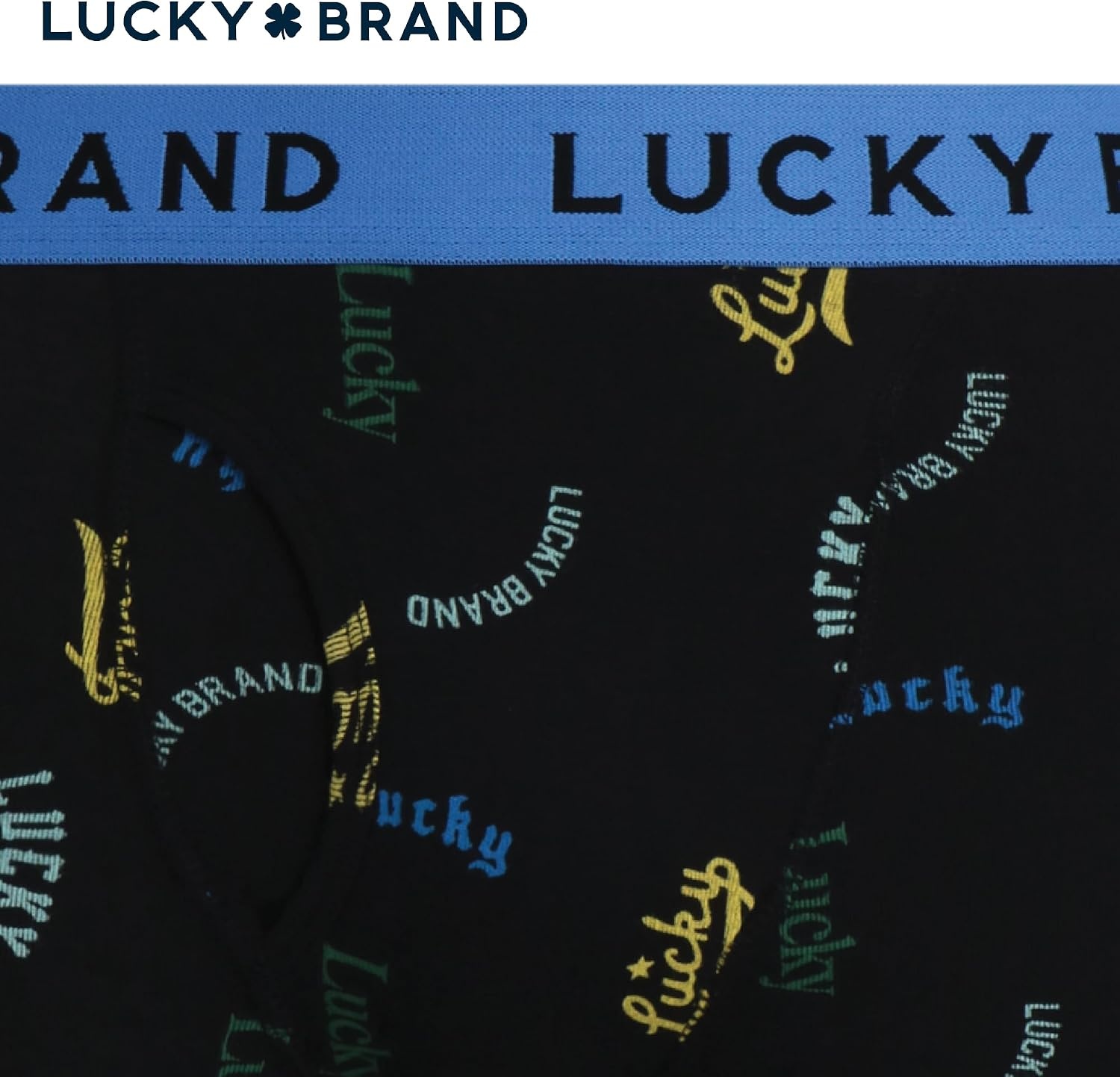 image:imageLucky Brand Mens Underwear Boxer Briefs 3 Pack Soft Cotton Blend Boxers for Men with Functional Fly Pouch 6 InseamJet BlackBlackJet Black Print