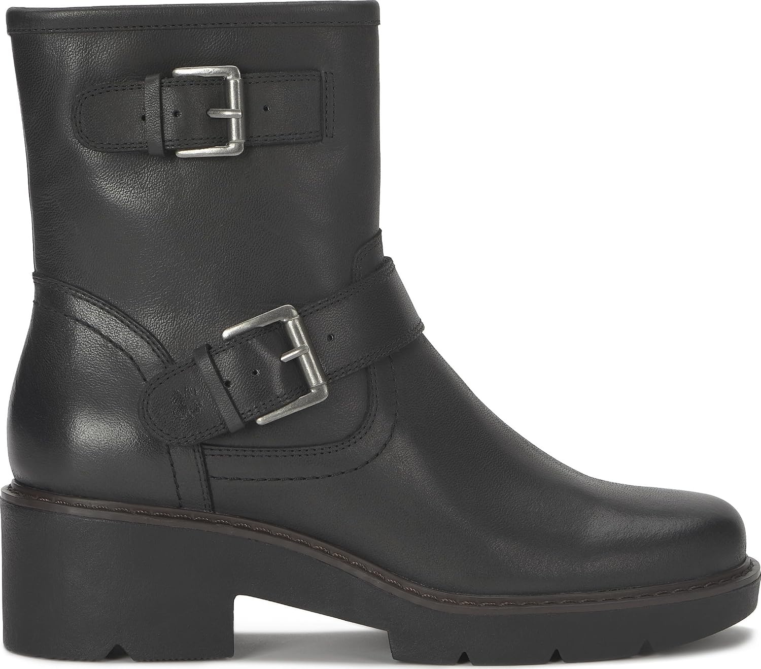 image:imageLucky Brand Migyn Double Buckle Moto BootsBlack
