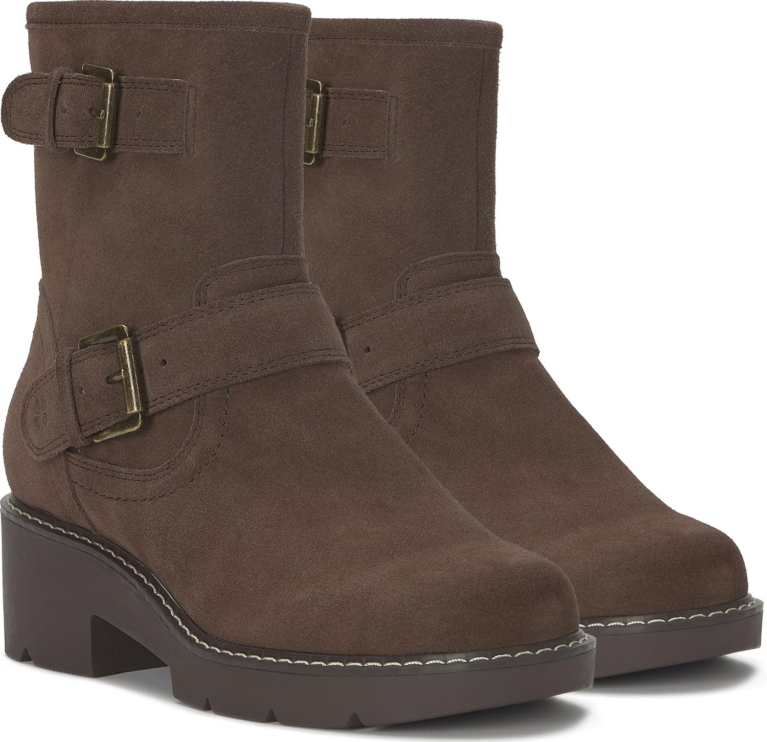image:imageLucky Brand Migyn Double Buckle Moto BootsCappuccino
