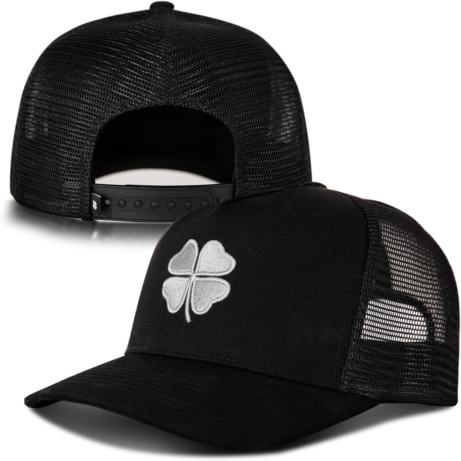 image:imageLucky Brand Trucker Hat Snapback Adjustable Mesh Back Retro Baseball Cap Golf Fishing American Heritage3d Embroidered Clover Black