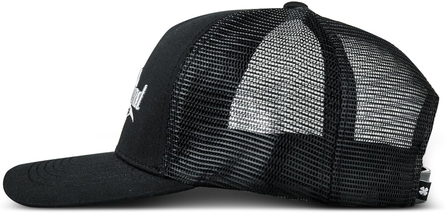 image:imageLucky Brand Trucker Hat Snapback Adjustable Mesh Back Retro Baseball Cap Golf Fishing American HeritageBorn in America Black