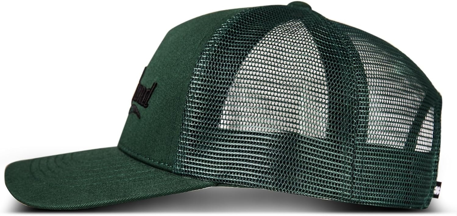 image:imageLucky Brand Trucker Hat Snapback Adjustable Mesh Back Retro Baseball Cap Golf Fishing American HeritageBorn in America Green