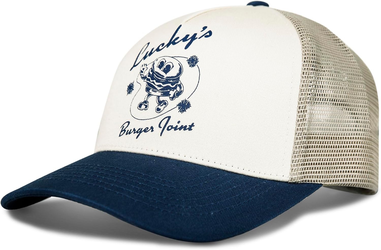 image:imageLucky Brand Trucker Hat Snapback Adjustable Mesh Back Retro Baseball Cap Golf Fishing American HeritageBurger Joint Navy