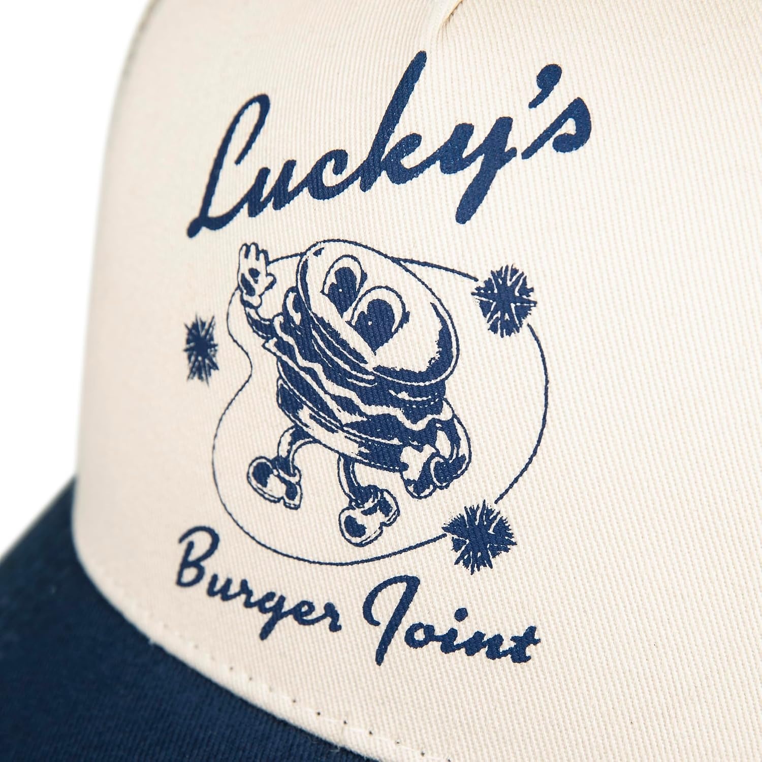 image:imageLucky Brand Trucker Hat Snapback Adjustable Mesh Back Retro Baseball Cap Golf Fishing American HeritageBurger Joint Navy