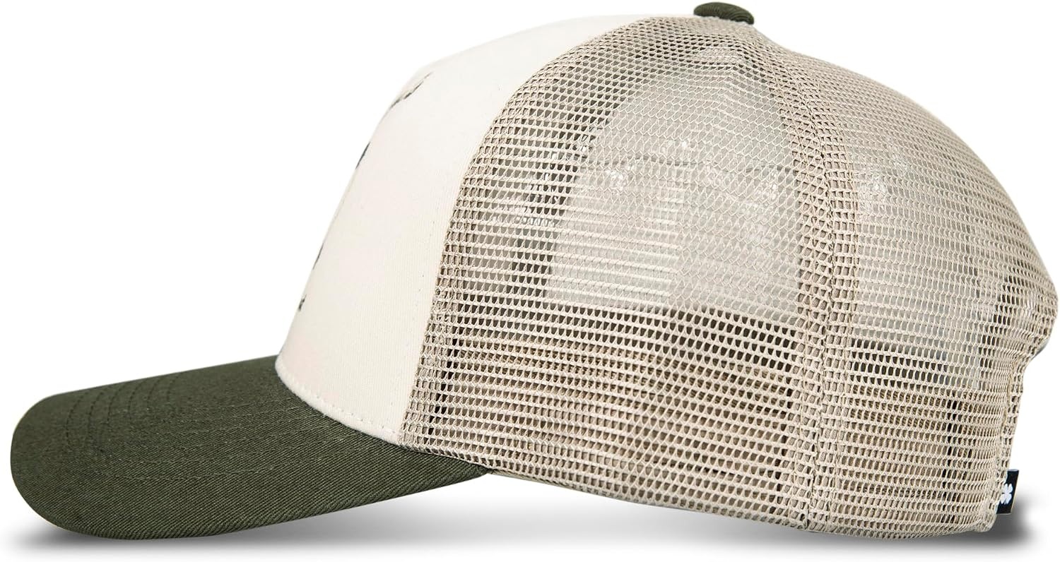 image:imageLucky Brand Trucker Hat Snapback Adjustable Mesh Back Retro Baseball Cap Golf Fishing American HeritageBurger Joint Olive