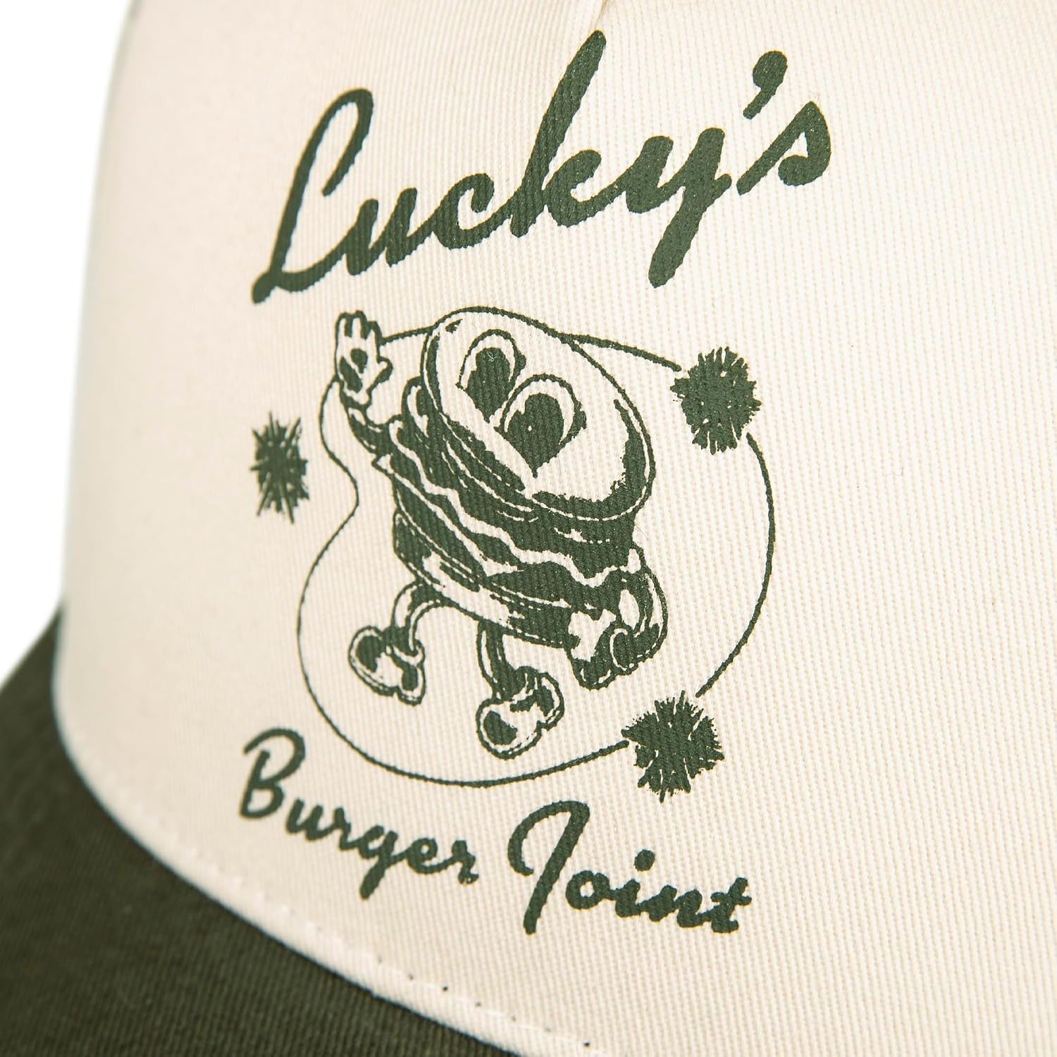 image:imageLucky Brand Trucker Hat Snapback Adjustable Mesh Back Retro Baseball Cap Golf Fishing American HeritageBurger Joint Olive