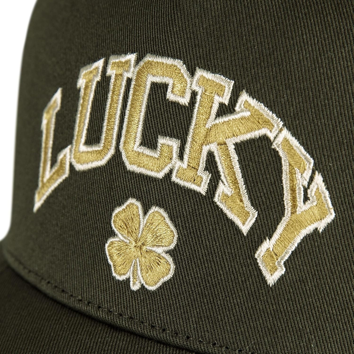 image:imageLucky Brand Trucker Hat Snapback Adjustable Mesh Back Retro Baseball Cap Golf Fishing American HeritageClover Olive