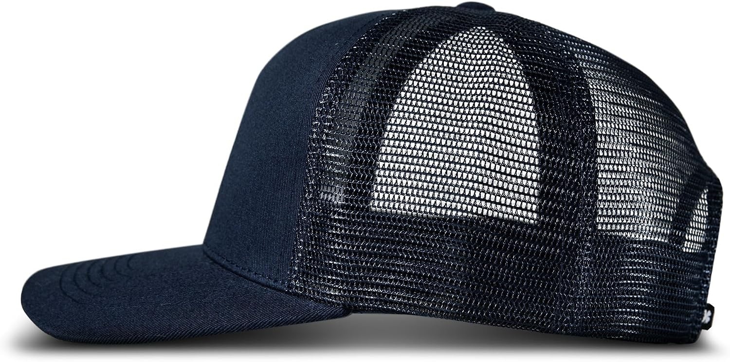 image:imageLucky Brand Trucker Hat Snapback Adjustable Mesh Back Retro Baseball Cap Golf Fishing American HeritageClover Felt Patch Navy