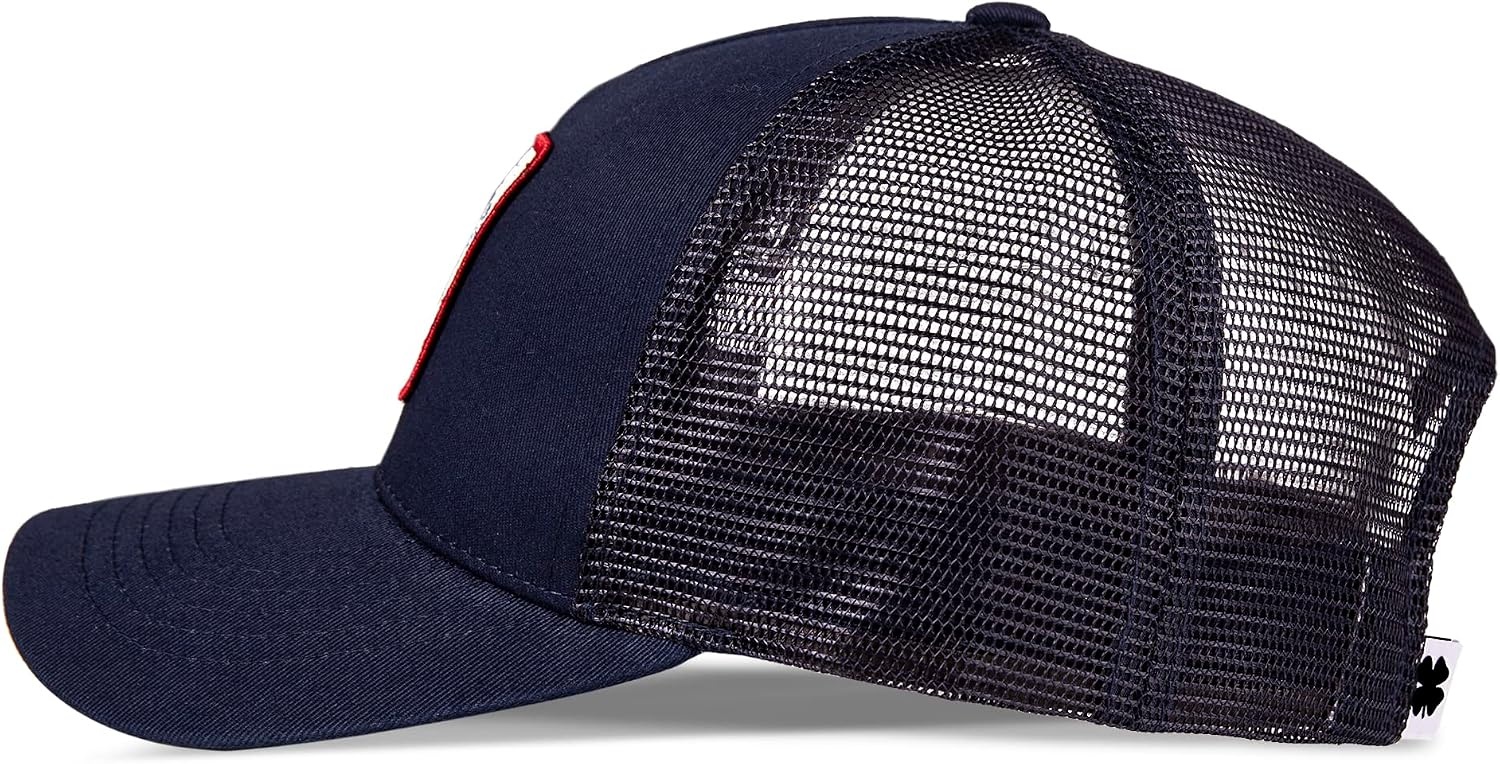 image:imageLucky Brand Trucker Hat Snapback Adjustable Mesh Back Retro Baseball Cap Golf Fishing American HeritageClover Patch Navy