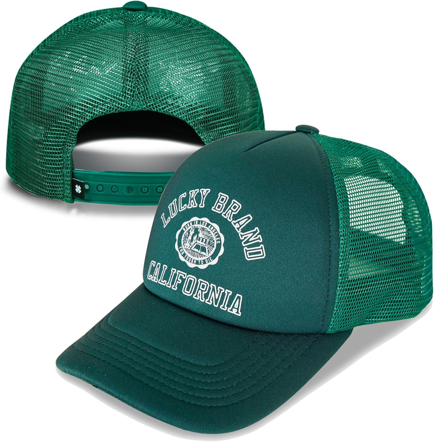image:imageLucky Brand Trucker Hat Snapback Adjustable Mesh Back Retro Baseball Cap Golf Fishing American HeritageCollegiate Green
