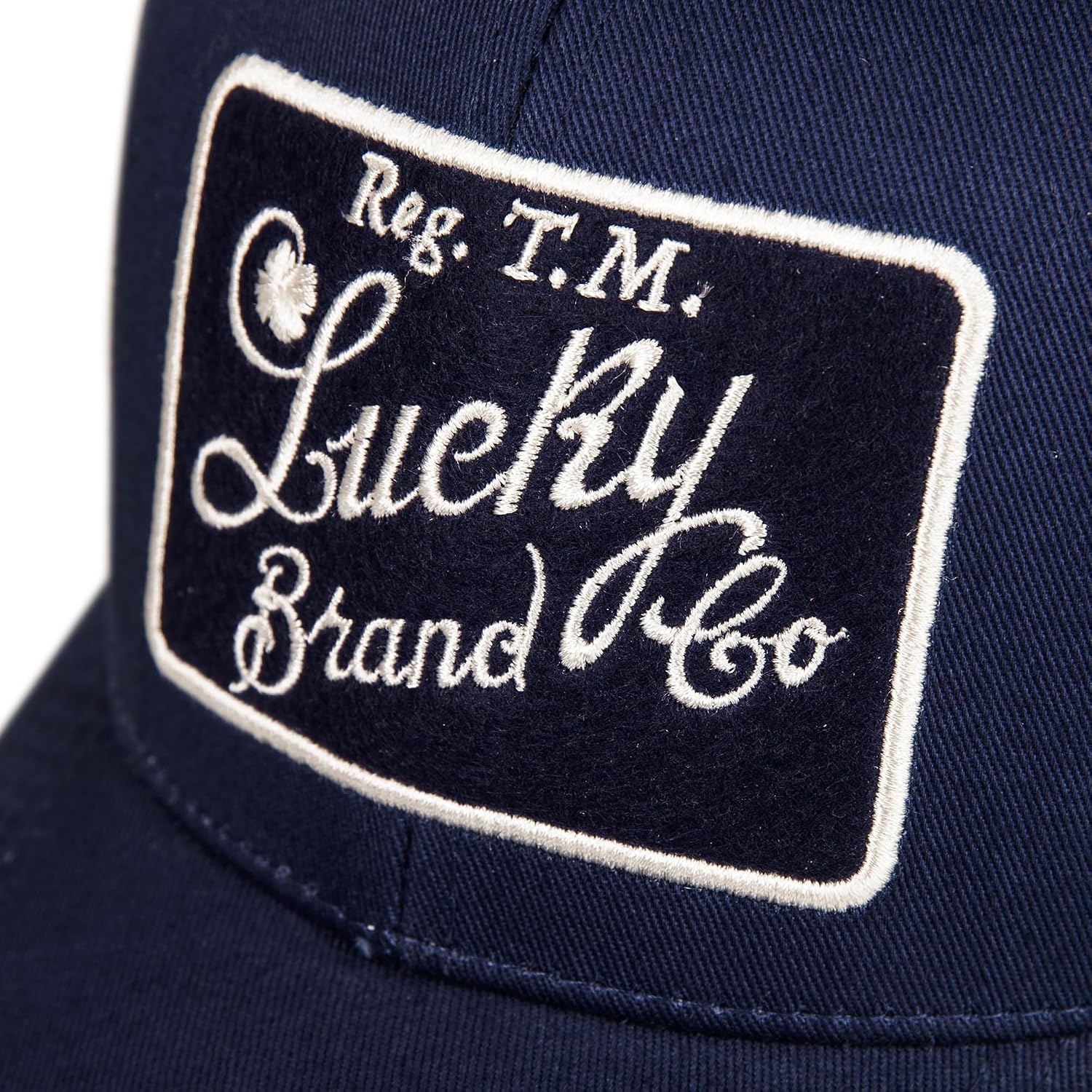 image:imageLucky Brand Trucker Hat Snapback Adjustable Mesh Back Retro Baseball Cap Golf Fishing American HeritageEmbroidered Patch Navy