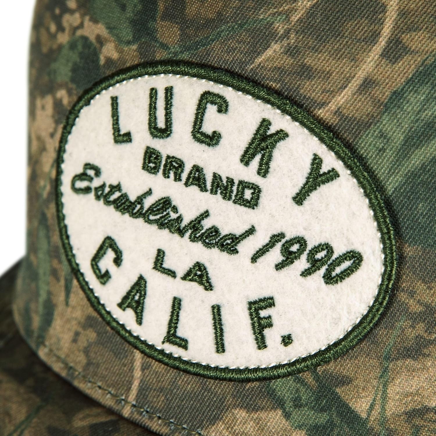 image:imageLucky Brand Trucker Hat Snapback Adjustable Mesh Back Retro Baseball Cap Golf Fishing American HeritageLa Patch Camo