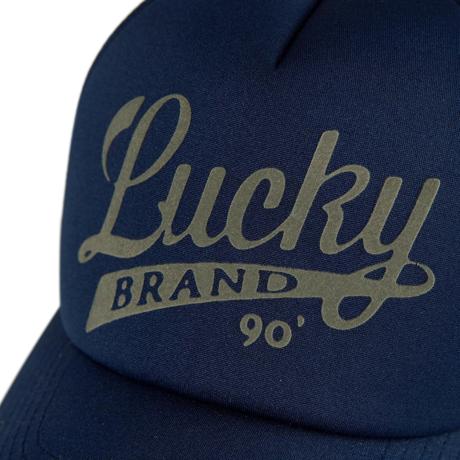 image:imageLucky Brand Trucker Hat Snapback Adjustable Mesh Back Retro Baseball Cap Golf Fishing American HeritageLucky Print Navy