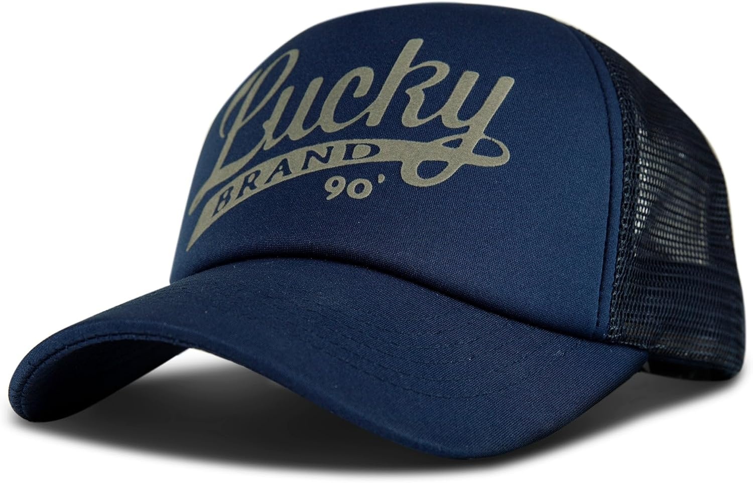 image:imageLucky Brand Trucker Hat Snapback Adjustable Mesh Back Retro Baseball Cap Golf Fishing American HeritageLucky Print Navy
