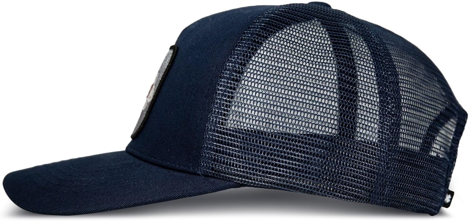 image:imageLucky Brand Trucker Hat Snapback Adjustable Mesh Back Retro Baseball Cap Golf Fishing American HeritageRabbit Foot Navy