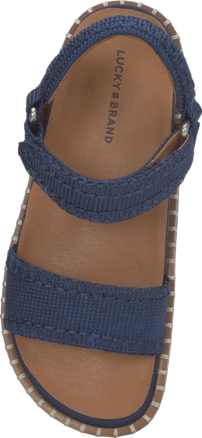 image:imageLucky Brand Ullaniah Platform Ankle Strap SandalsDark Chambray