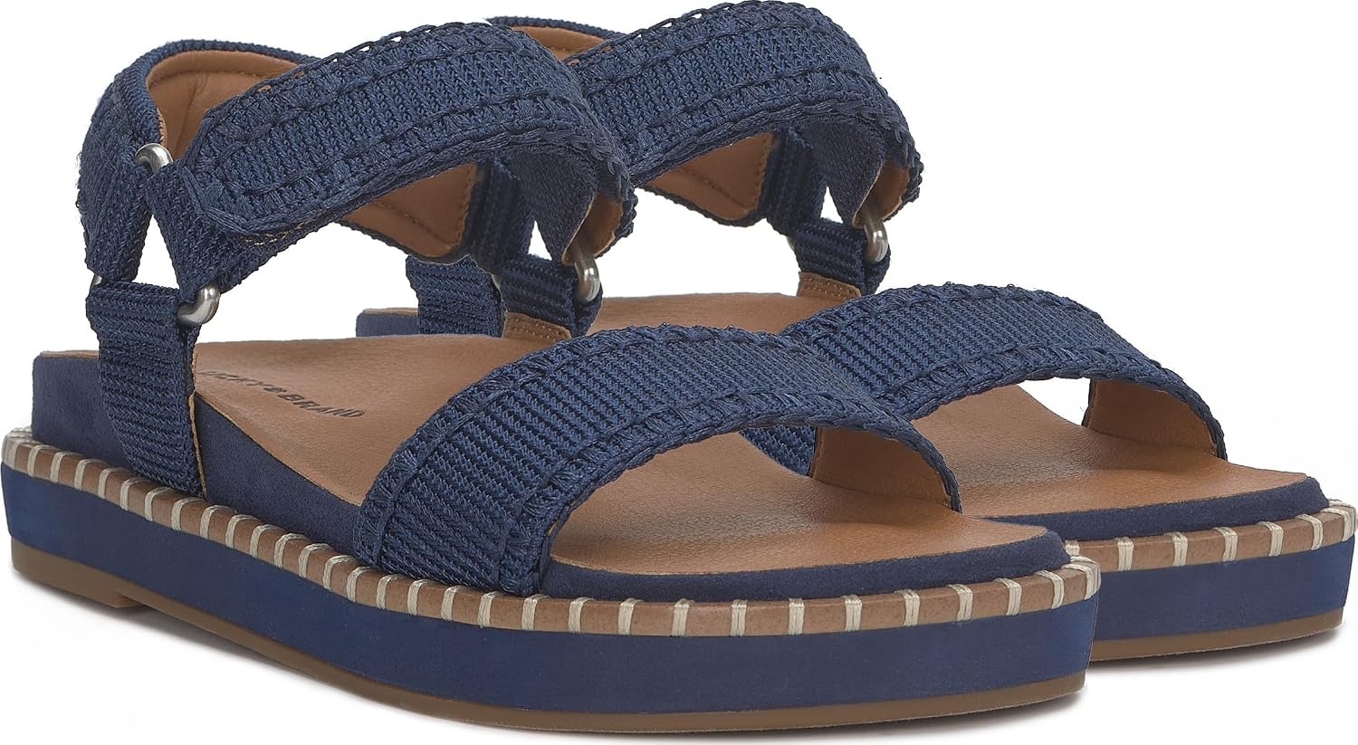 image:imageLucky Brand Ullaniah Platform Ankle Strap SandalsDark Chambray