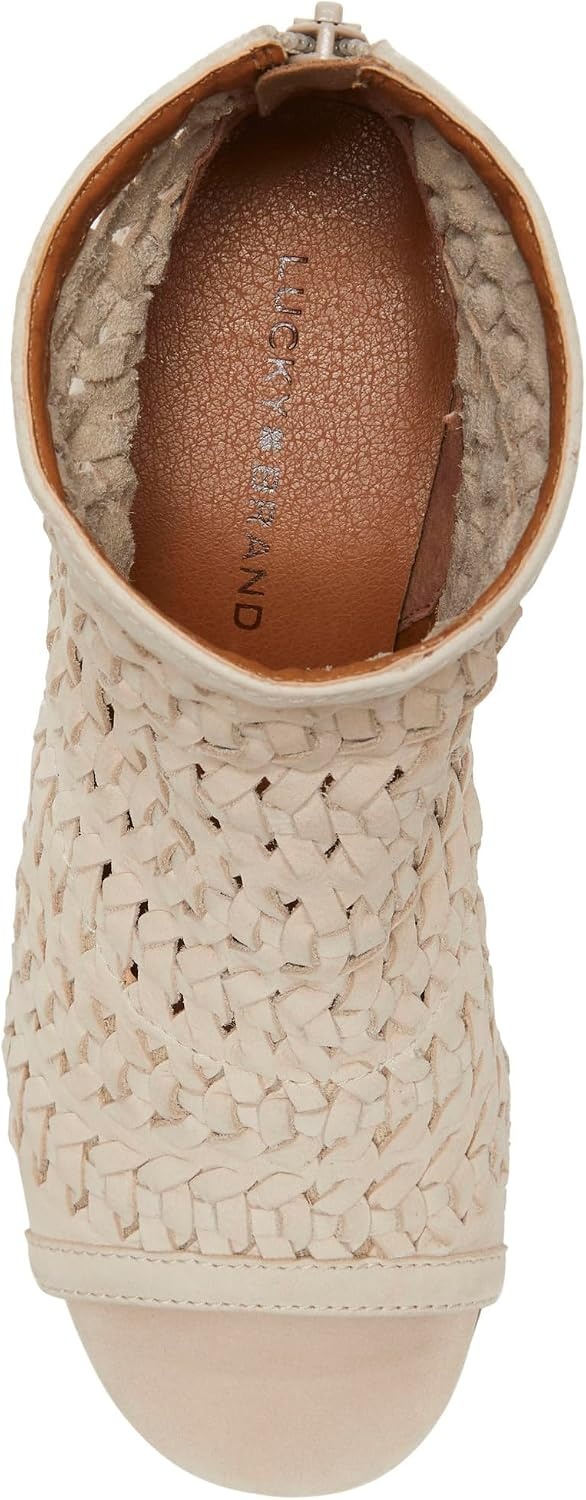 image:imageLucky Brand Womens Mofira Woven Peep Toe BootieSmoke Grey