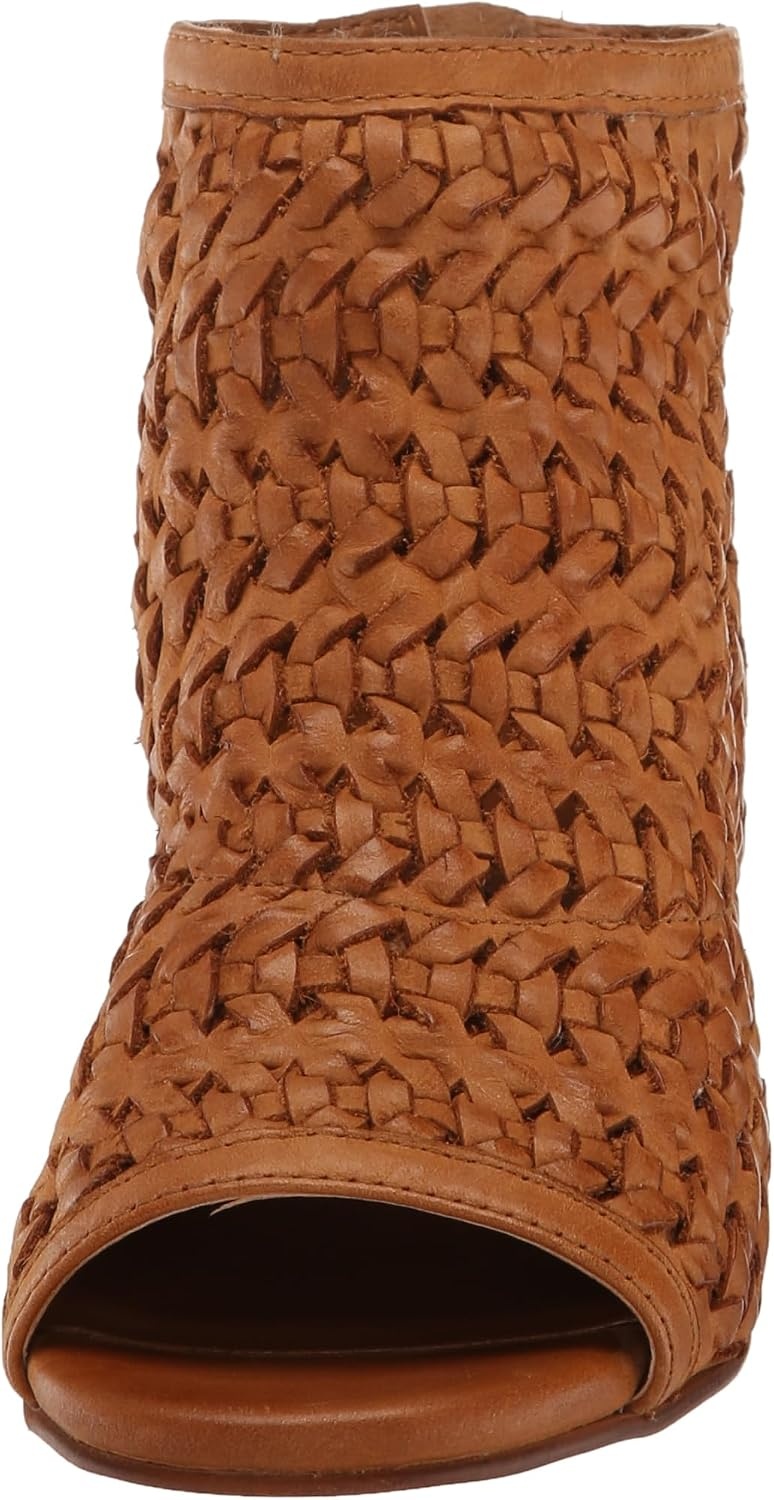 image:imageLucky Brand Womens Mofira Woven Peep Toe BootieTan