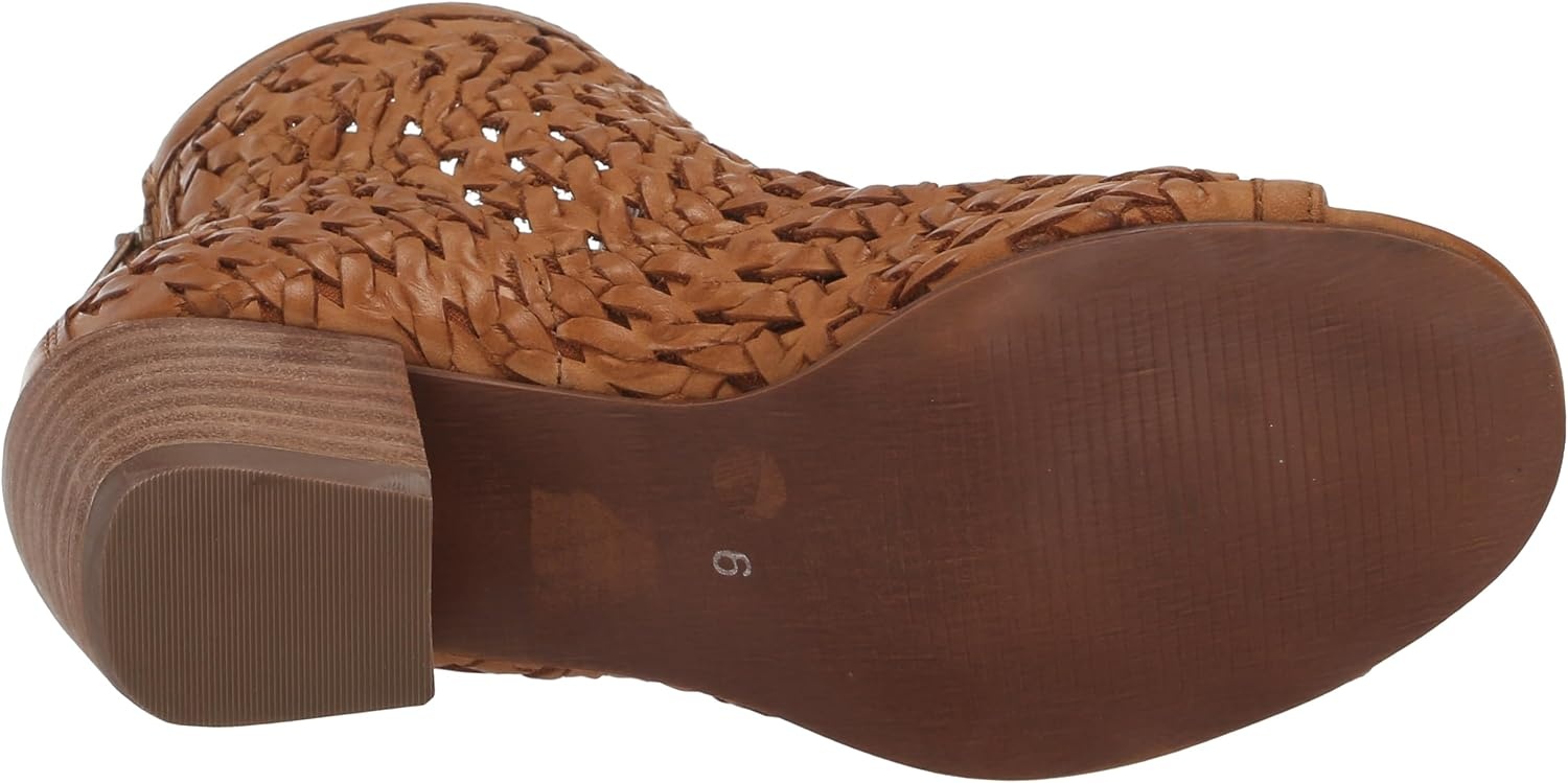 image:imageLucky Brand Womens Mofira Woven Peep Toe BootieTan