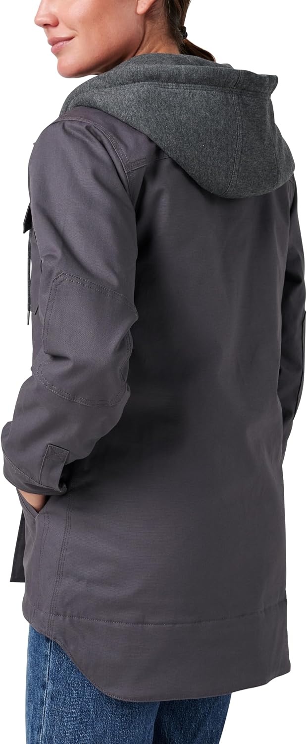 image:imageLucky Brand womens Womens Shirt Jacket With Fleece Hood and Quilted LiningIron