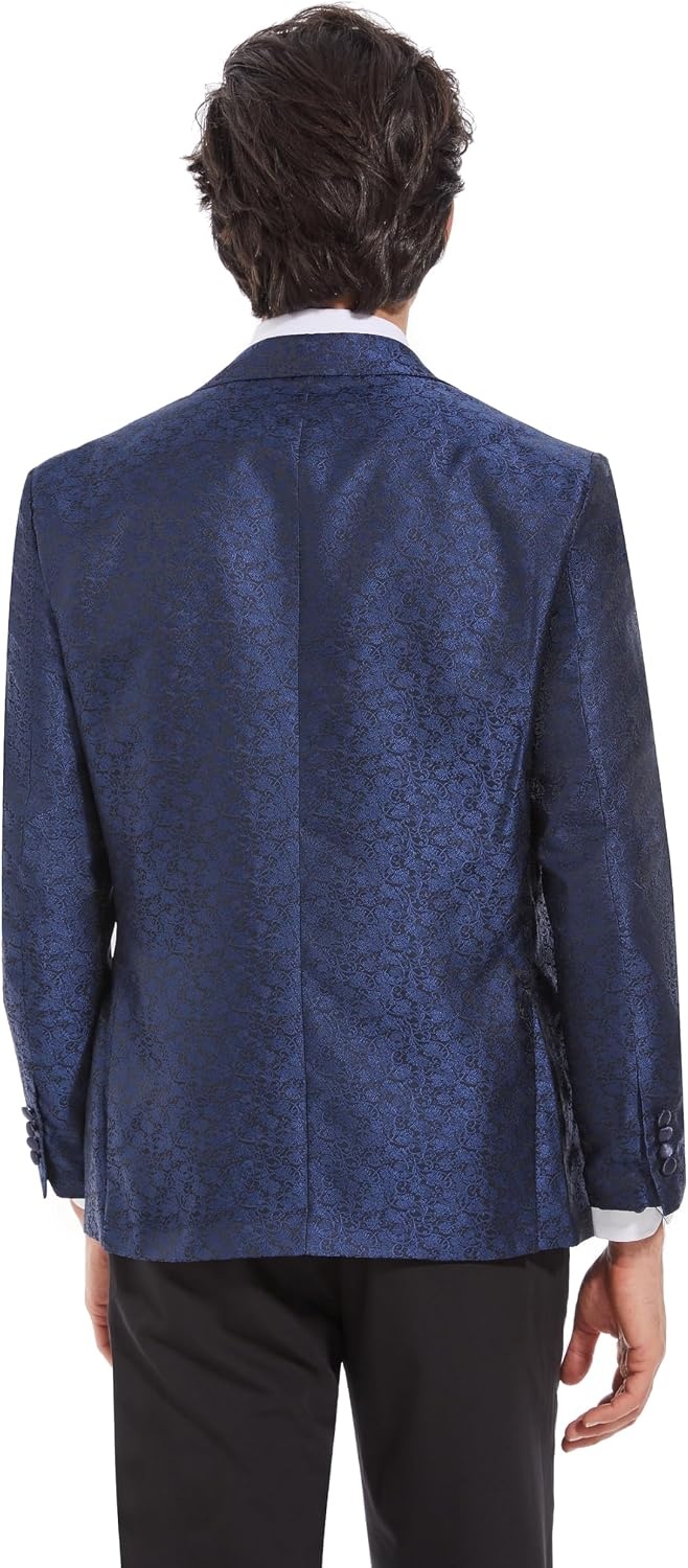 image:imageLucky Paisley Dinner Jacket Skinny Fit Two Button Closure Notched Lapel