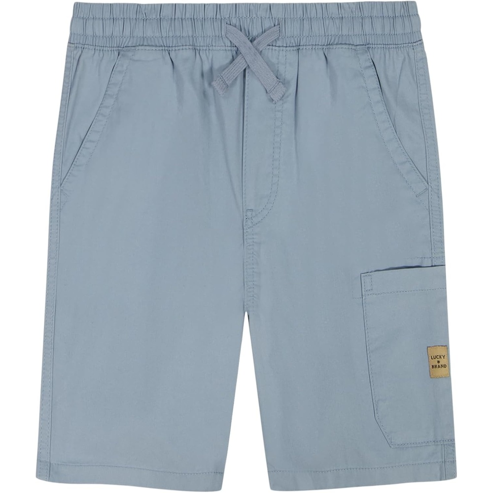 image:imageLucky Brand Boys Pullon Cargo Shorts Drawstring ClosureFaded Denim Blue