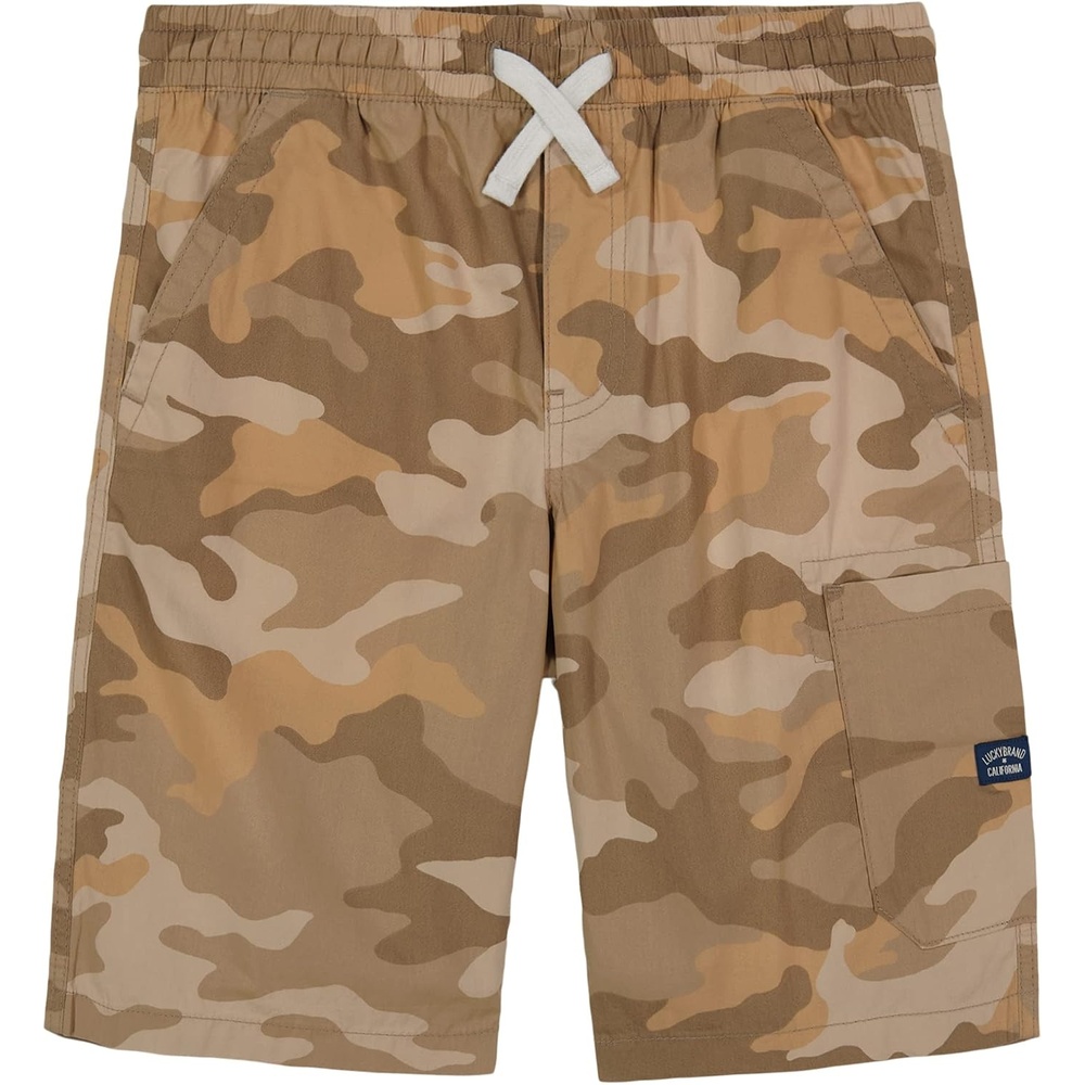 image:imageLucky Brand Boys Pullon Cargo Shorts Drawstring ClosureIrish Cream Camo