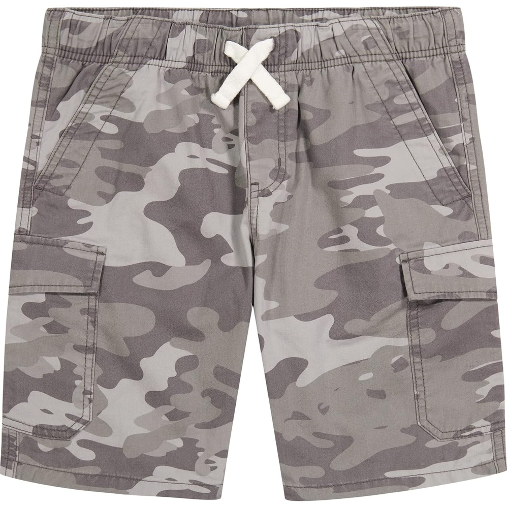 image:imageLucky Brand Boys Pullon Cargo Shorts Drawstring ClosureSmoked Pearl Camo