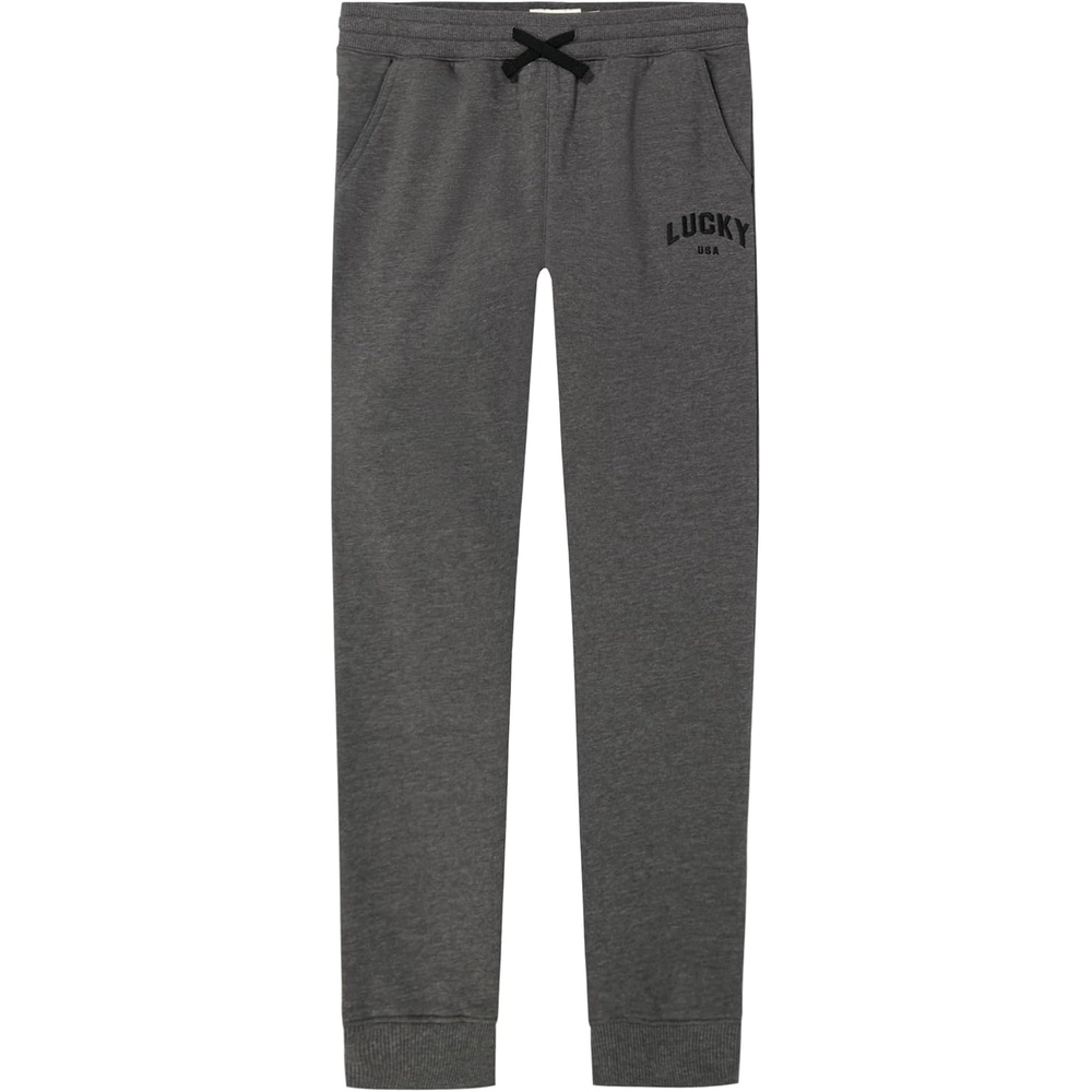 image:imageLucky Brand Boys Pullon Fleece Jogger Sweatpant Drawstring ClosureVintage Dark Grey Heather